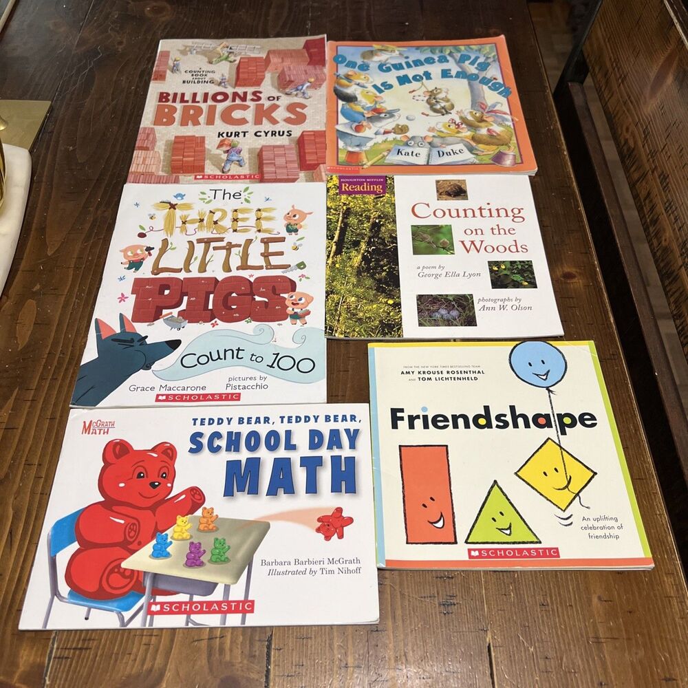 Elementary Math Paperback Books Lot Of 6 Homeschool Library